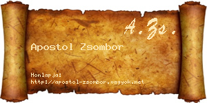 Apostol Zsombor névjegykártya