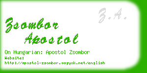 zsombor apostol business card